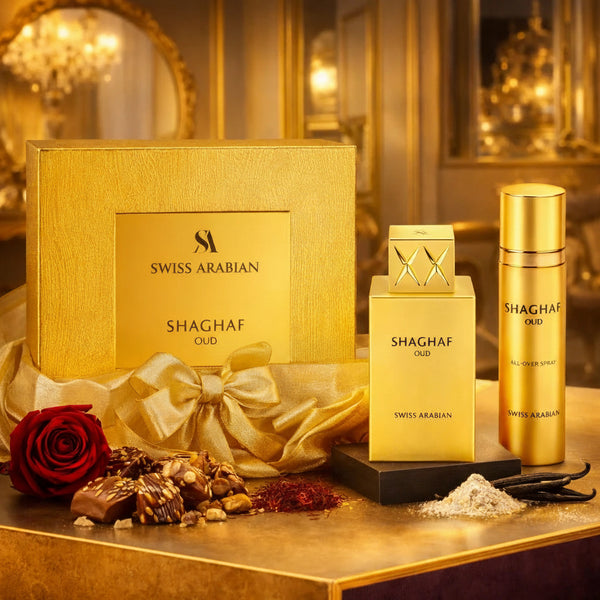 Shaghaf Oud Eau de Parfum 75ml + Body Spray Set by Swiss Arabian