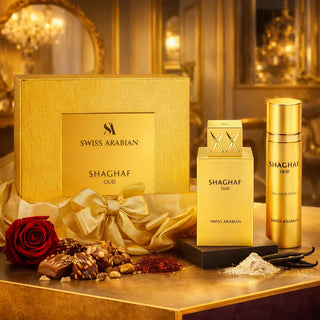 Shaghaf Oud Eau de Parfum 75ml + Body Spray Set by Swiss Arabian
