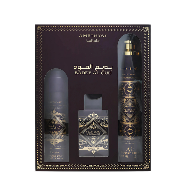 Bade'e Al Oud Amethyst 3-Piece Gift Set by Lattafa