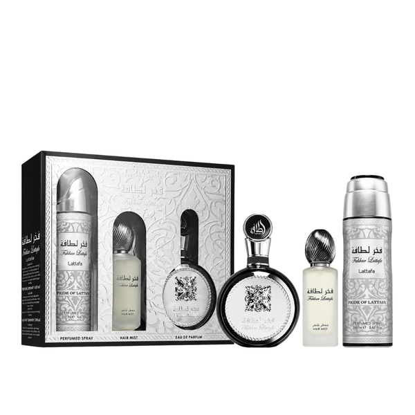 Lattafa Fakhar 3-Piece Gift Set for Men – Eau de Parfum, Deodorant & Hair Mist